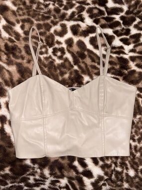 Zara faux leather crop top